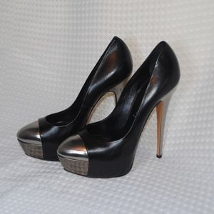 Never worn! Casadei Peplum Nero